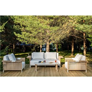 "Мальдивы" лаунж-зона из искусственного ротанга, цвет соломенный