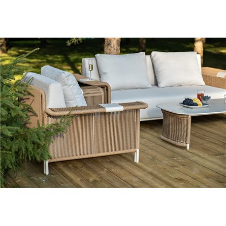 "Мальдивы" лаунж-зона из искусственного ротанга, цвет соломенный