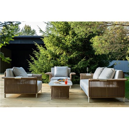 "Мальдивы" лаунж-зона из искусственного ротанга, цвет соломенный