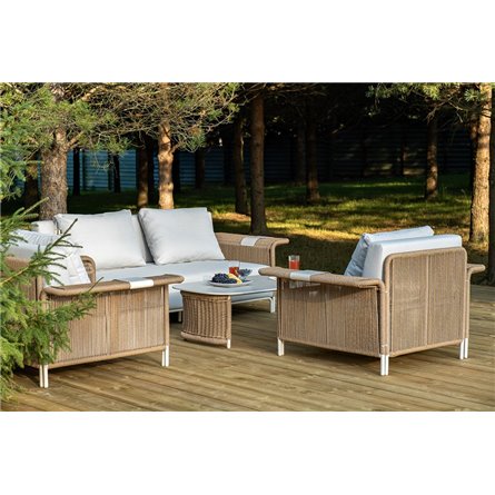 "Мальдивы" лаунж-зона из искусственного ротанга, цвет соломенный