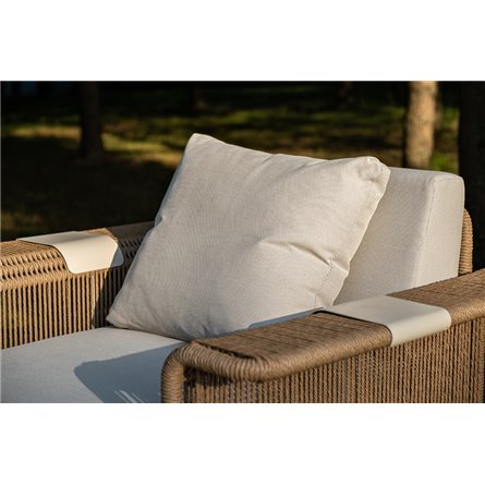 "Мальдивы" лаунж-зона из искусственного ротанга, цвет соломенный