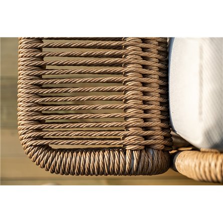 "Мальдивы" лаунж-зона из искусственного ротанга, цвет соломенный