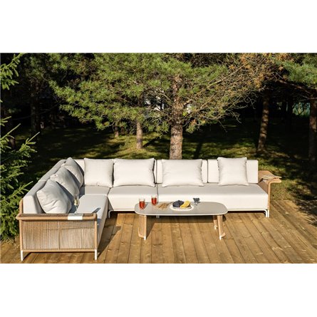 "Мальдивы" трансформирующаяся лаунж-зона из искусственного ротанга, цвет соломенный