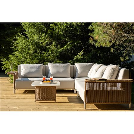 "Мальдивы" трансформирующаяся лаунж-зона из искусственного ротанга, цвет соломенный