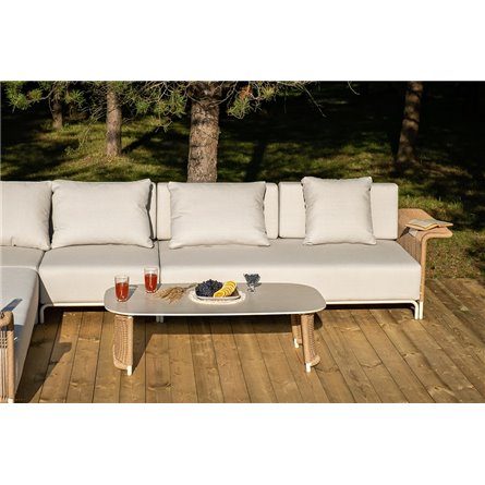 "Мальдивы" трансформирующаяся лаунж-зона из искусственного ротанга, цвет соломенный