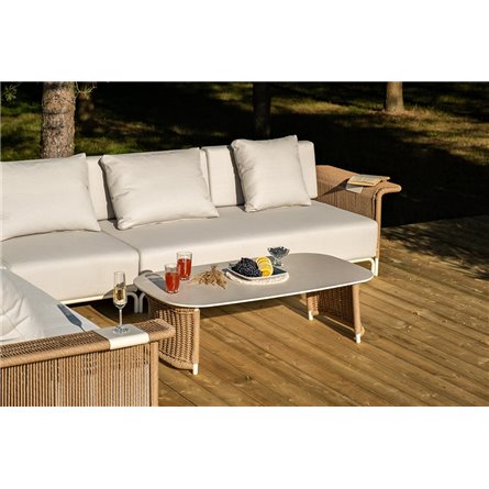 "Мальдивы" трансформирующаяся лаунж-зона из искусственного ротанга, цвет соломенный