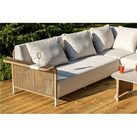 "Мальдивы" трансформирующаяся лаунж-зона из искусственного ротанга, цвет соломенный