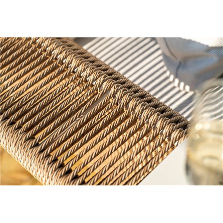 "Мальдивы" трансформирующаяся лаунж-зона из искусственного ротанга, цвет соломенный