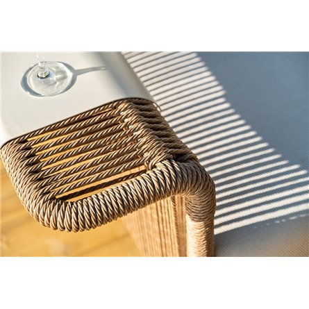 "Мальдивы" трансформирующаяся лаунж-зона из искусственного ротанга, цвет соломенный
