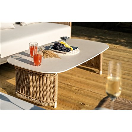 "Мальдивы" трансформирующаяся лаунж-зона из искусственного ротанга, цвет соломенный