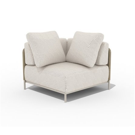 "Мальдивы" трансформирующаяся лаунж-зона из искусственного ротанга, цвет соломенный