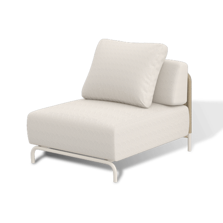 "Мальдивы" трансформирующаяся лаунж-зона из искусственного ротанга, цвет соломенный