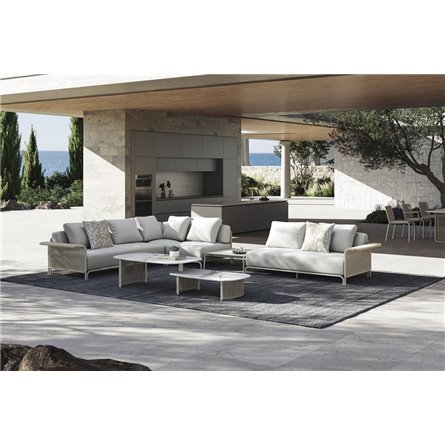 "Мальдивы" трансформирующаяся лаунж-зона из искусственного ротанга, цвет соломенный