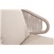 "Милан" кресло плетеное из роупа, каркас алюминий белый муар, роуп бежевый круглый, ткань бежевая 052 "Милан" кресло плетеное из роупа, каркас алюминий белый муар, роуп бежевый круглый, ткань бежевая 052