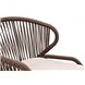"Милан" стул плетеный из роупа, каркас алюминий белый муар, роуп коричневый круглый, ткань бежевая 052 "Милан" стул плетеный из роупа, каркас алюминий белый муар, роуп коричневый круглый, ткань бежевая 052