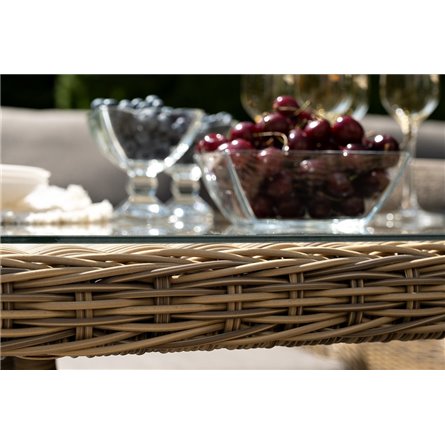 "Неаполь" обеденная группа плетеная из искусственного ротанга, цвет соломенный