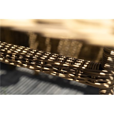 "Неаполь" обеденная группа плетеная из искусственного ротанга, цвет соломенный