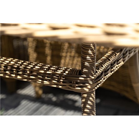 "Неаполь" обеденная группа плетеная из искусственного ротанга, цвет соломенный