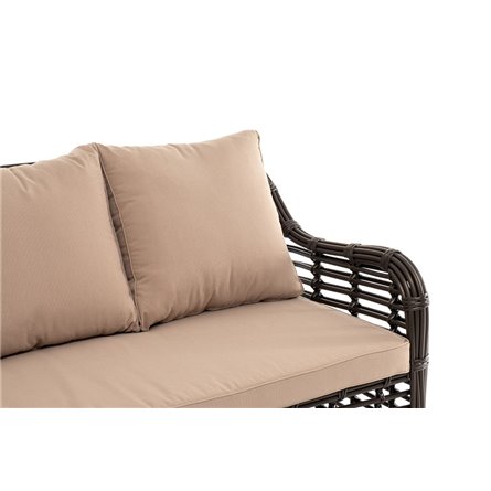 "Ницца" диван из искусственного ротанга трехместный, цвет бронзовый