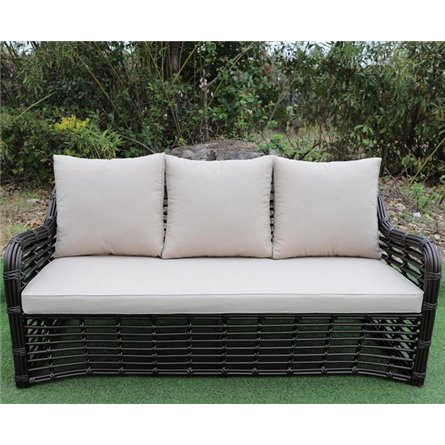 "Ницца" диван из искусственного ротанга трехместный, цвет бронзовый