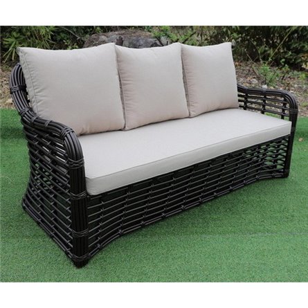 "Ницца" диван из искусственного ротанга трехместный, цвет бронзовый