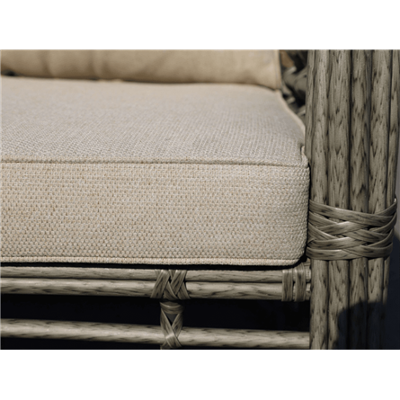"Ницца" диван из искусственного ротанга трехместный, цвет серый