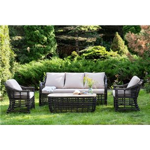 "Ницца" лаунж-зона из искусственного ротанга, цвет бронзовый