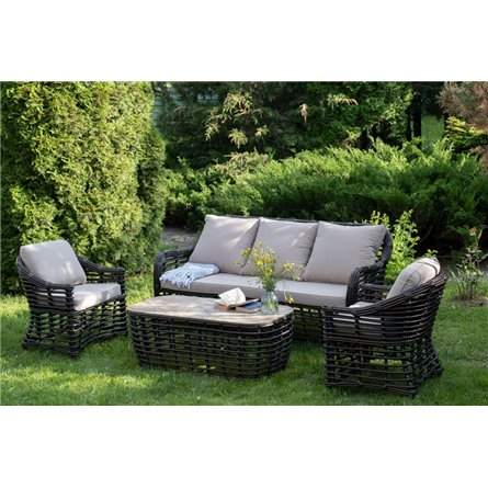 "Ницца" лаунж-зона из искусственного ротанга, цвет бронзовый