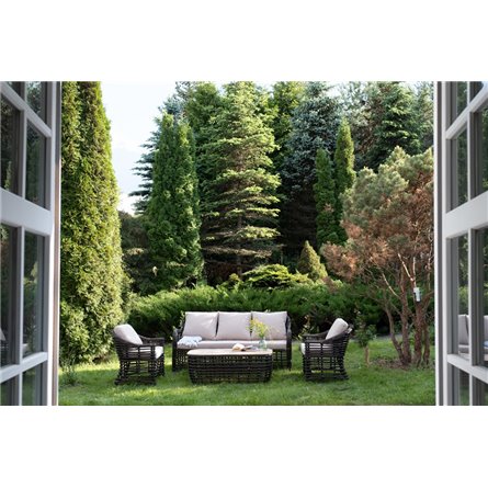 "Ницца" лаунж-зона из искусственного ротанга, цвет бронзовый