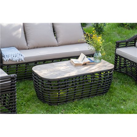 "Ницца" лаунж-зона из искусственного ротанга, цвет бронзовый