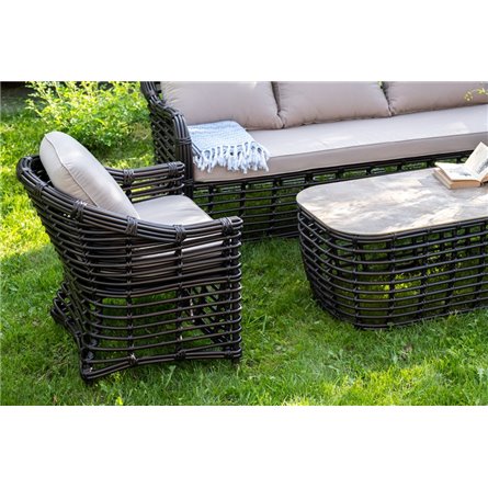 "Ницца" лаунж-зона из искусственного ротанга, цвет бронзовый