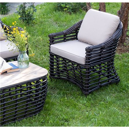 "Ницца" лаунж-зона из искусственного ротанга, цвет бронзовый