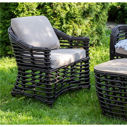 "Ницца" лаунж-зона из искусственного ротанга, цвет бронзовый