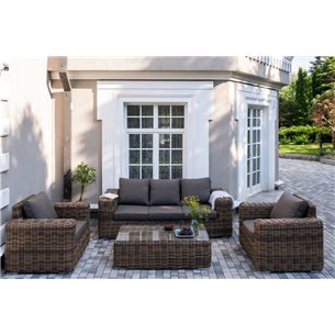 "Палермо" лаунж-зона из искусственного ротанга, цвет соломенный