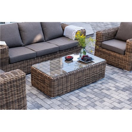 "Палермо" лаунж-зона из искусственного ротанга, цвет соломенный