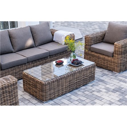 "Палермо" лаунж-зона из искусственного ротанга, цвет соломенный