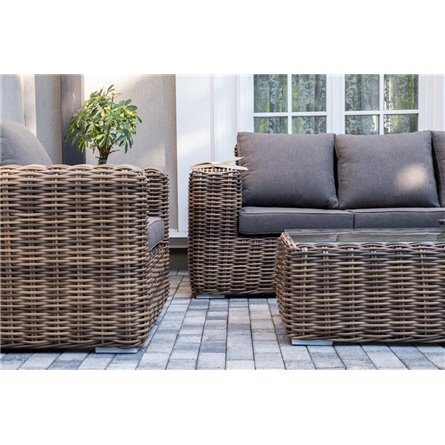 "Палермо" лаунж-зона из искусственного ротанга, цвет соломенный