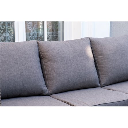 "Палермо" лаунж-зона из искусственного ротанга, цвет соломенный