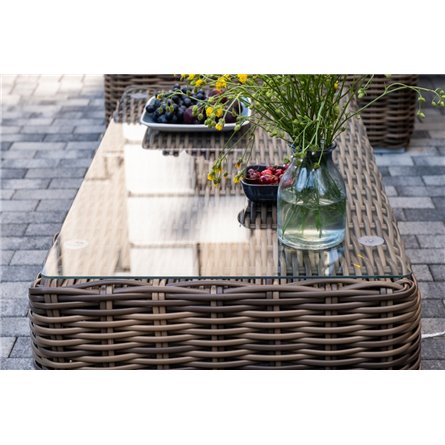 "Палермо" лаунж-зона из искусственного ротанга, цвет соломенный