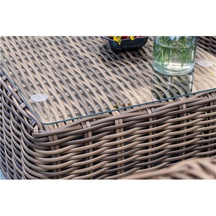 "Палермо" лаунж-зона из искусственного ротанга, цвет соломенный