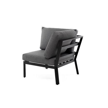 "Париж" модуль диванный алюминиевый угловой, цвет серый