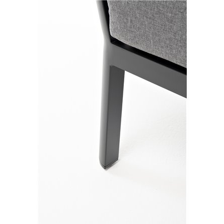 "Париж" модуль диванный алюминиевый угловой, цвет серый