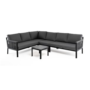 "Париж" модульная лаунж-зона садовая, цвет серый