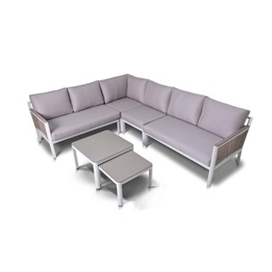 "Париж" угловой модульный диван, каркас из алюминия