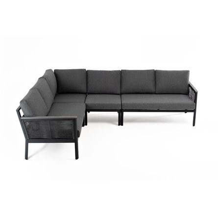 "Париж" угловой модульный диван, каркас из алюминия, цвет серый