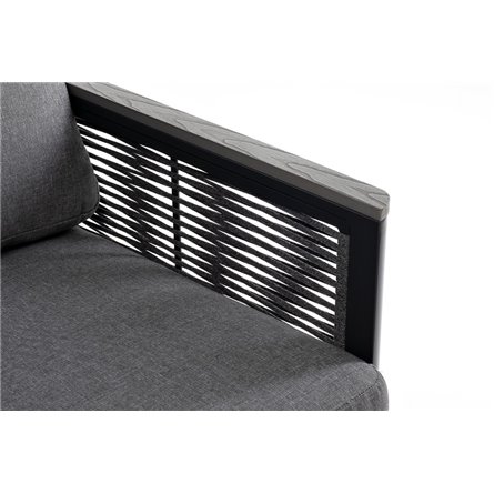 "Париж" угловой модульный диван, каркас из алюминия, цвет серый