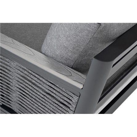 "Париж" угловой модульный диван, каркас из алюминия, цвет серый