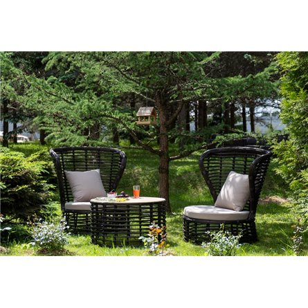 "Парма" кофейный комплект из искусственного ротанга, цвет бронзовый