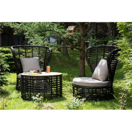 "Парма" кофейный комплект из искусственного ротанга, цвет бронзовый