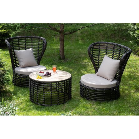 "Парма" кофейный комплект из искусственного ротанга, цвет бронзовый